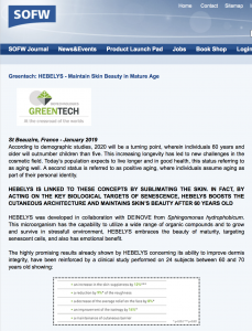 SOFW HEBELYS greentech 2019