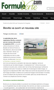 BIOVITIS va ouvrir un nouveau site