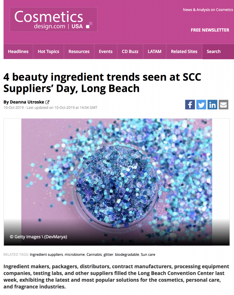 4 beauty ingredient trends seen at SCC suppliers' day, Long Beach