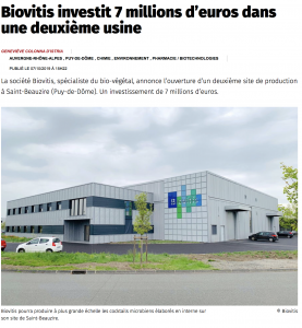 Biovitis investit 7 millions d’euros dans une deuxième usine