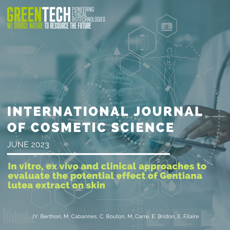 Greentech scientific article_In vitro, ex vivo and clinical approaches to evaluate the potential effect of Gentiana lutea extract on skin_2023